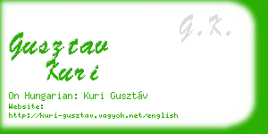 gusztav kuri business card